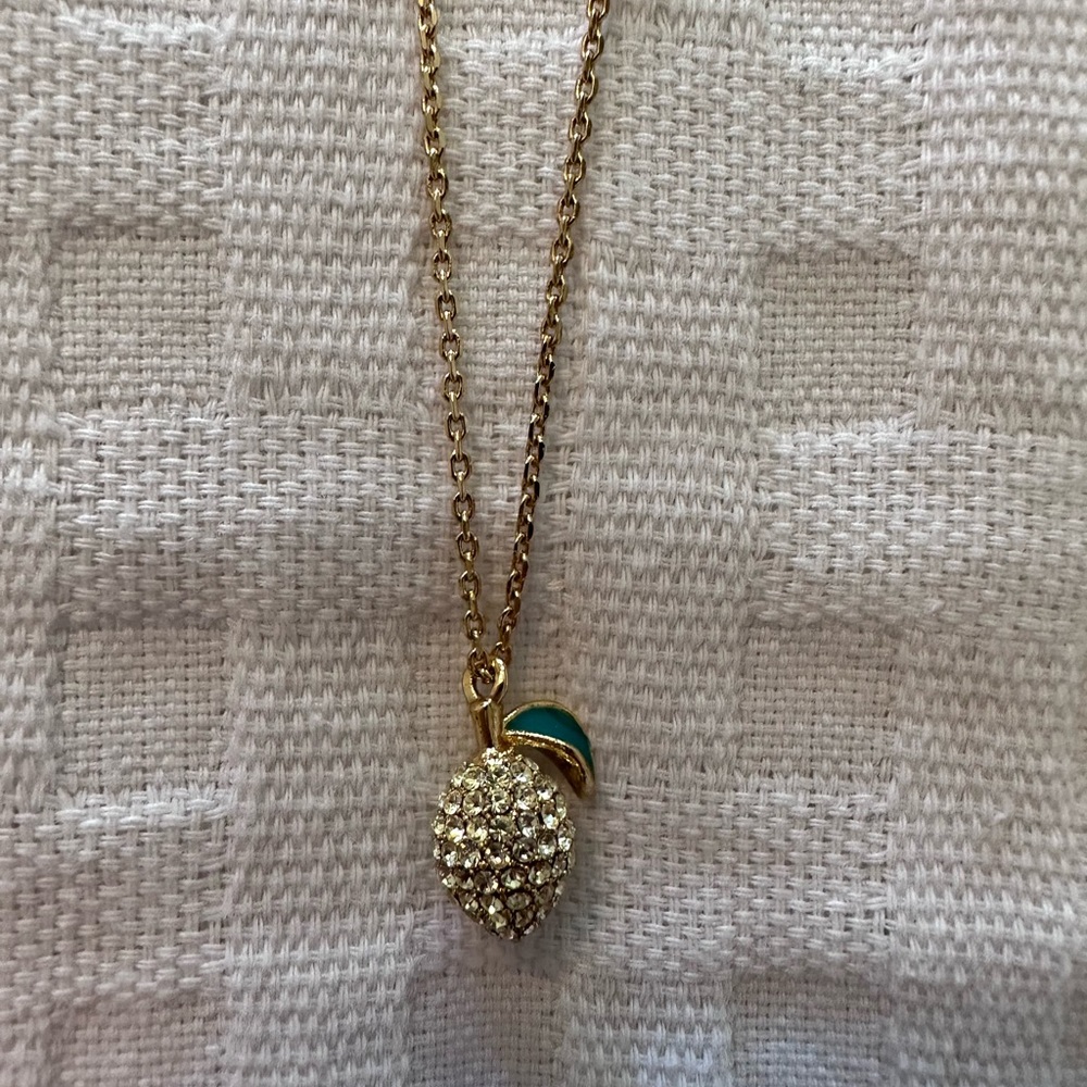 Kate Spade lemon necklace and earrings. Selling as a set
